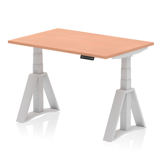 Air Height Adjustable Desk without Cable Ports With Piste Foot - 1200mm, 1400mm, 1600mm or 1800mm - Multiple Colour Options