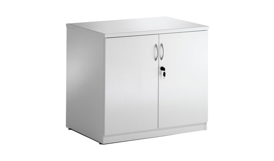 High Gloss Double Door Cupboard - 800mm - Black or White