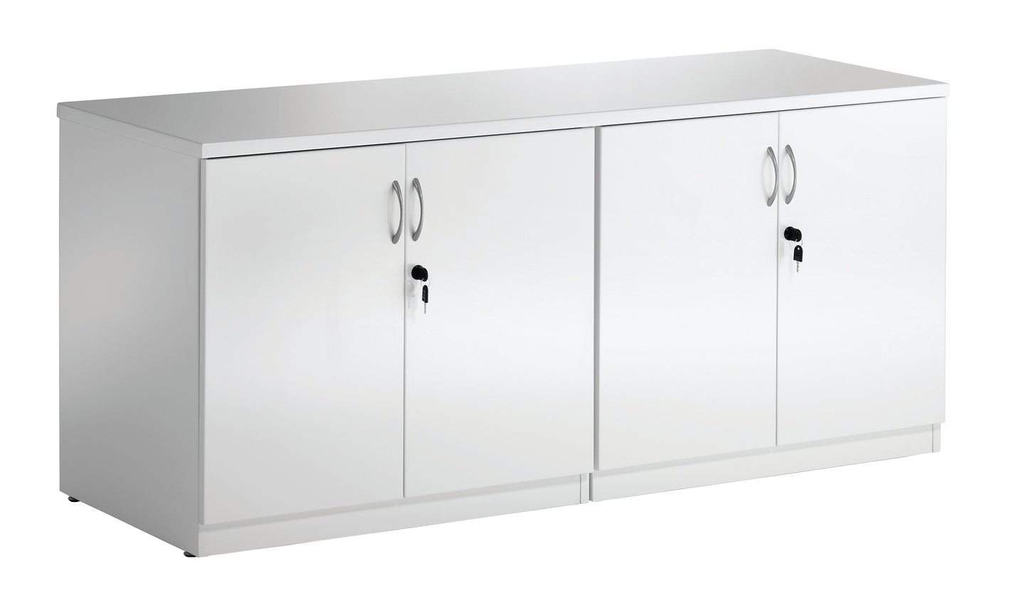 High Gloss Twin Cupboard With Credenza Top - 1600mm - Black or White
