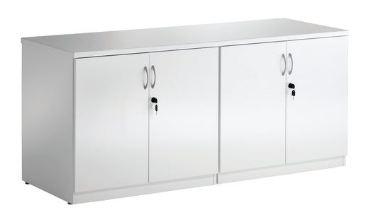 High Gloss Twin Cupboard With Credenza Top - 1600mm - Black or White