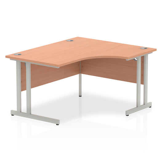 Impulse Right Hand Crescent Desk Cantilever Leg - 1400mm - Multiple Colour Options