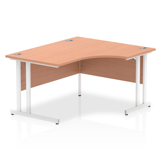 Impulse Right Hand Crescent Desk Cantilever Leg - 1400mm - Multiple Colour Options