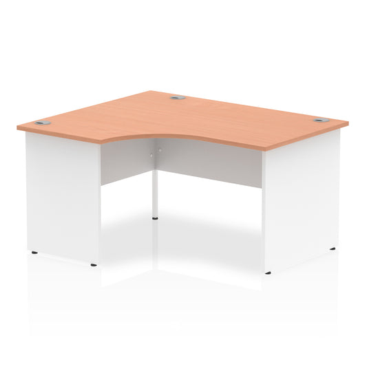 Impulse Left Hand Crescent Desk Panel End Leg - 1400mm - Multiple Colour Options