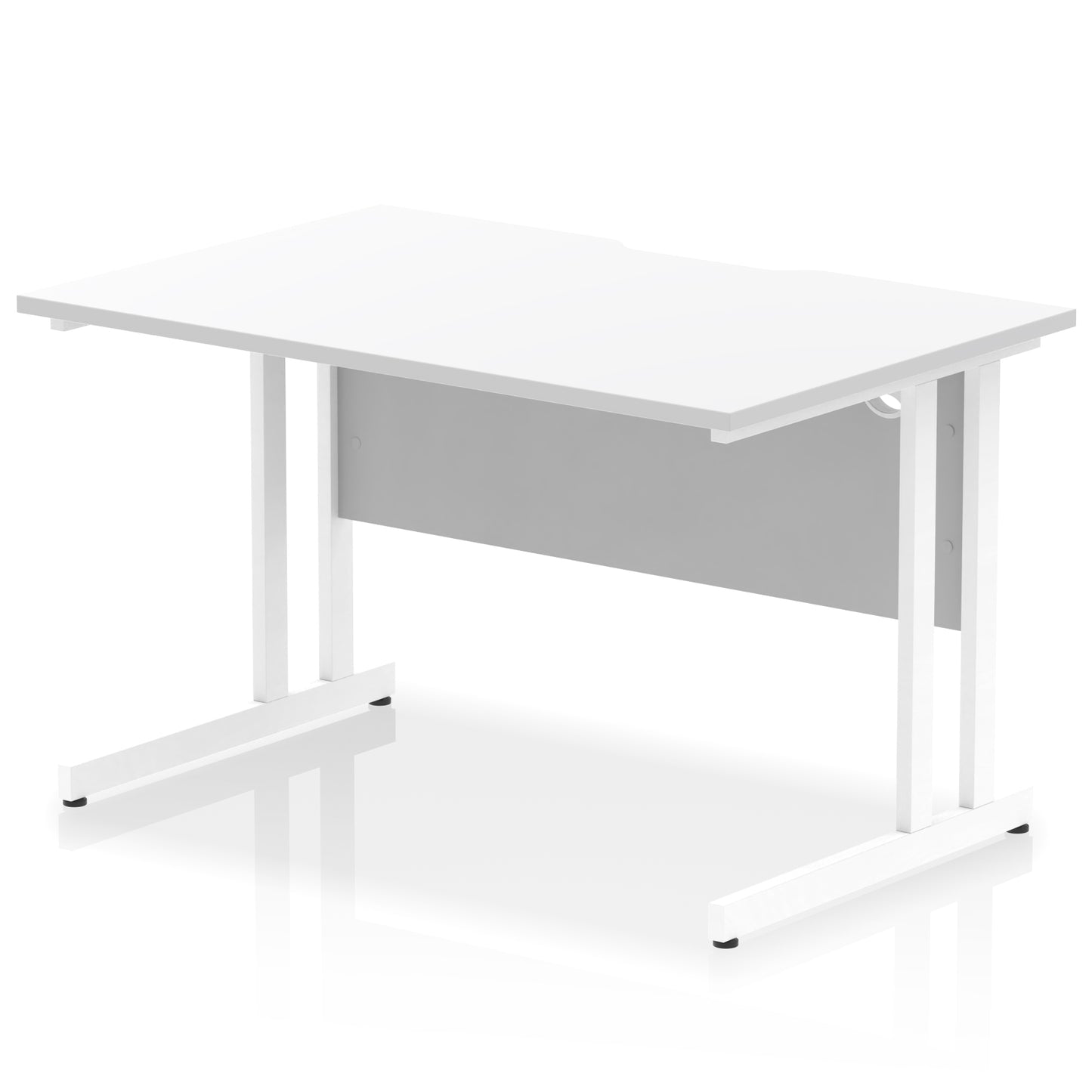 Impulse Scalloped Edge Straight Desk Cantilever Leg - 1200mm - Multiple Colour Options