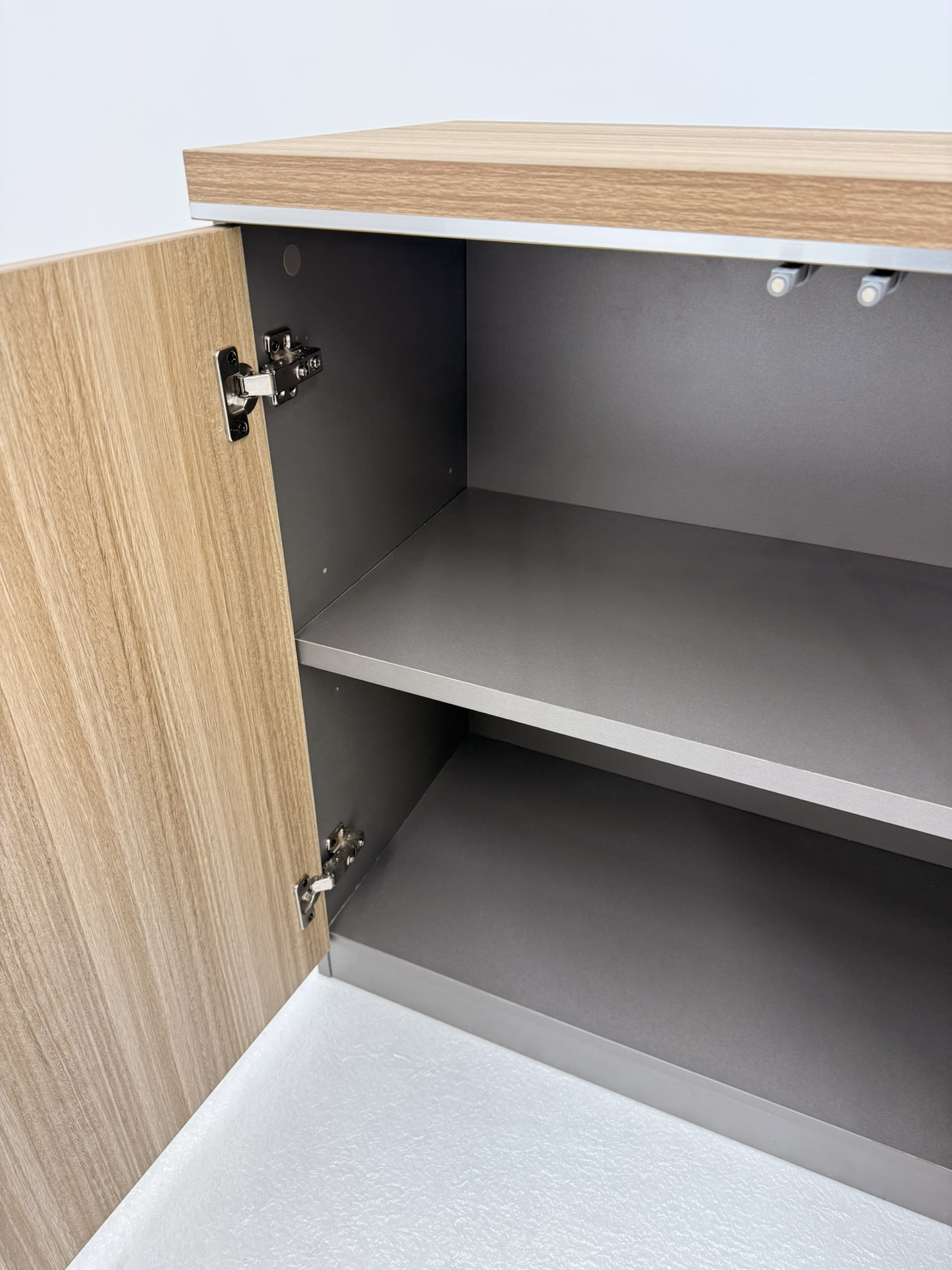 Modern Executive Golden Oak Two Door Storage Cupboard - 800mm - PM02-S0508