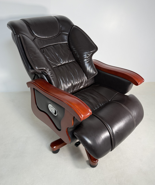 Luxury Large Brown Leather Executive Office Chair - A00L