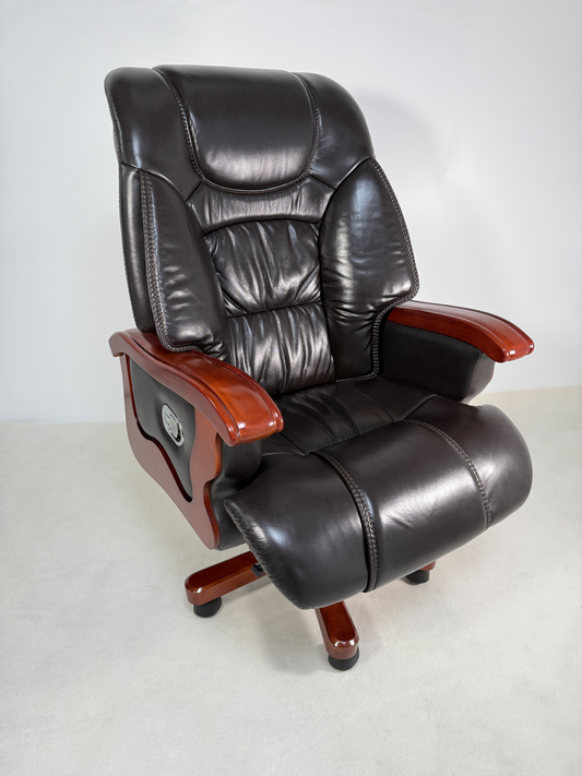 Luxury Large Brown Leather Executive Office Chair - A00L