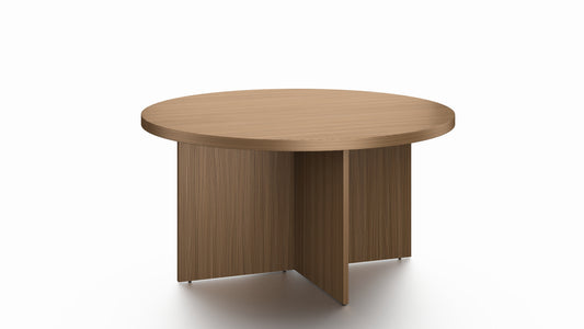 Modern Walnut Round Meeting Table - Multiple Sizes - 800mm, 1000mm, 1200mm, 1500mm - ROUND-WALNUT