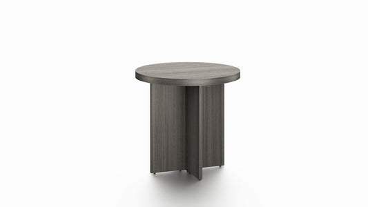 Modern Grey Oak Round Meeting Table - Multiple Sizes - 800mm, 1000mm, 1200mm, 1500mm - ROUND-DG04
