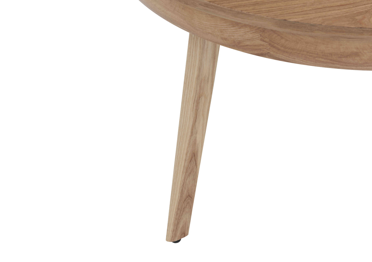 Oak Veneer Round Coffee Table - 800mm - JF712