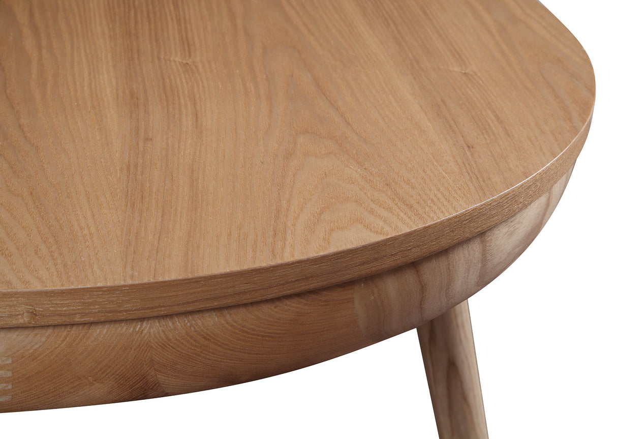 Oak Veneer Round Coffee Table - 800mm - JF712