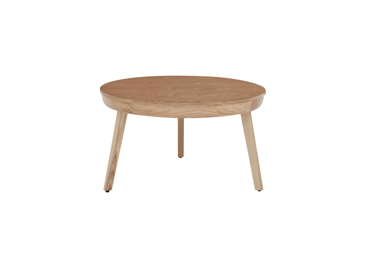 Oak Veneer Round Coffee Table - 800mm - JF712