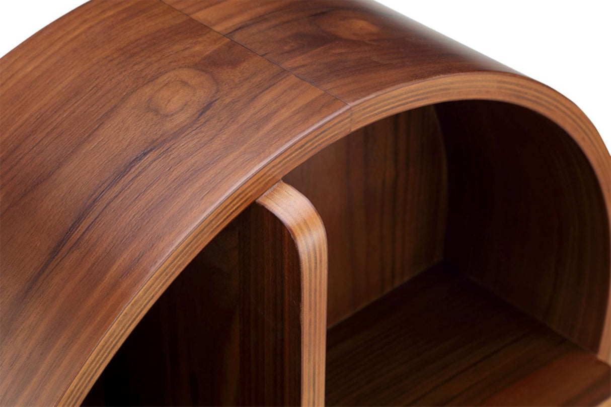 Contemporary Open Wall Shelf in Walnut - 510mm - JF713