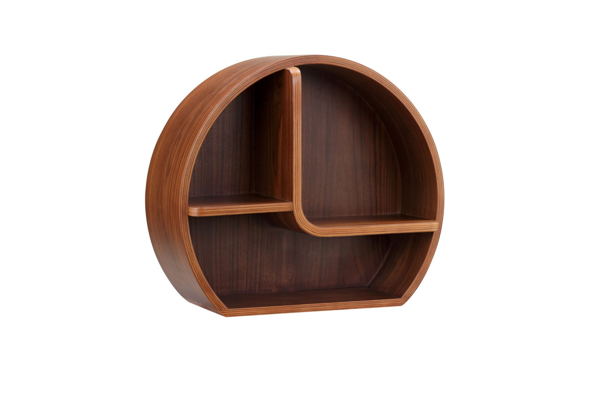 Contemporary Open Wall Shelf in Walnut - 510mm - JF713