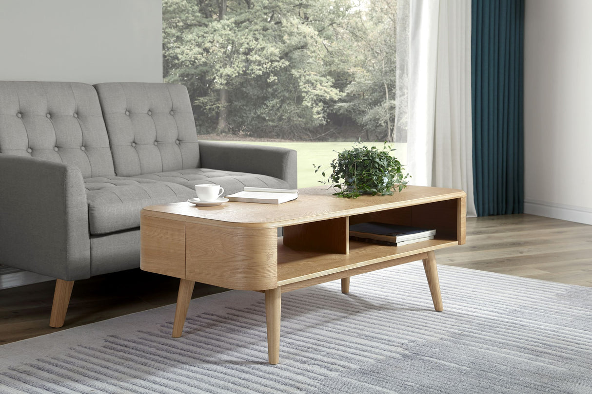 Stunning Oak Veneer Coffee Table - JF811