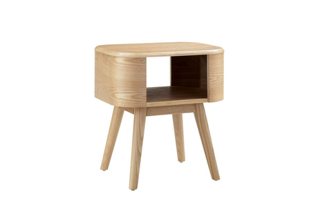 Stunning Oak Veneer Lamp / Side Table - JF812