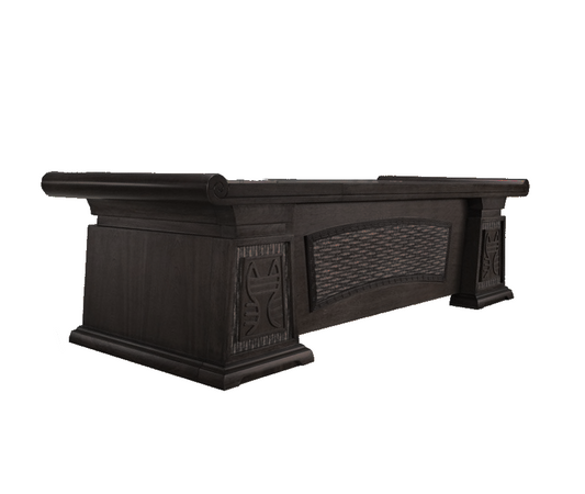 Large Executive Office Desk Unique Roll Top Design - With Pedestal and Return - 2400mm to 3200mm - K5J281