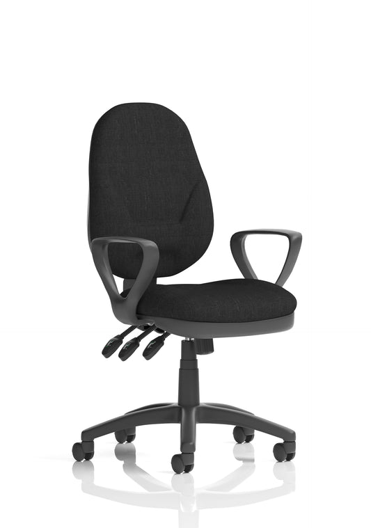 Eclipse Plus XL High Back Fabric Task Operator Office Chair - Multiple Arm Options - Available in 20 Colour Choices