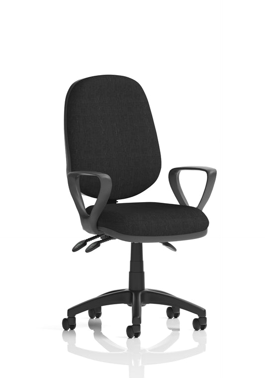 Eclipse Plus III Medium Back Fabric Task Operator Office Chair - Multiple Arm Options - Available in 20 Colour Choices