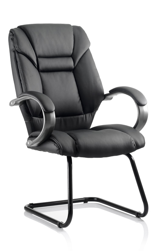 Galloway High Back Cantilever Visitor Chair with Fixed Arms