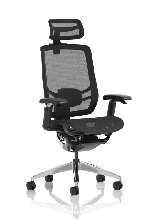 Ergo Click High Back Ergonomic Posture Office Chair with Height Adjustable Arms & Headrest - Available in 20 Colour Choices