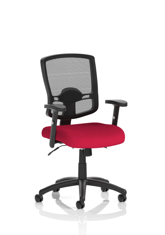 Portland II Medium Mesh Back Task Operator Office Chair with Height Adjustable Arms - Available in 20 Colour Choices