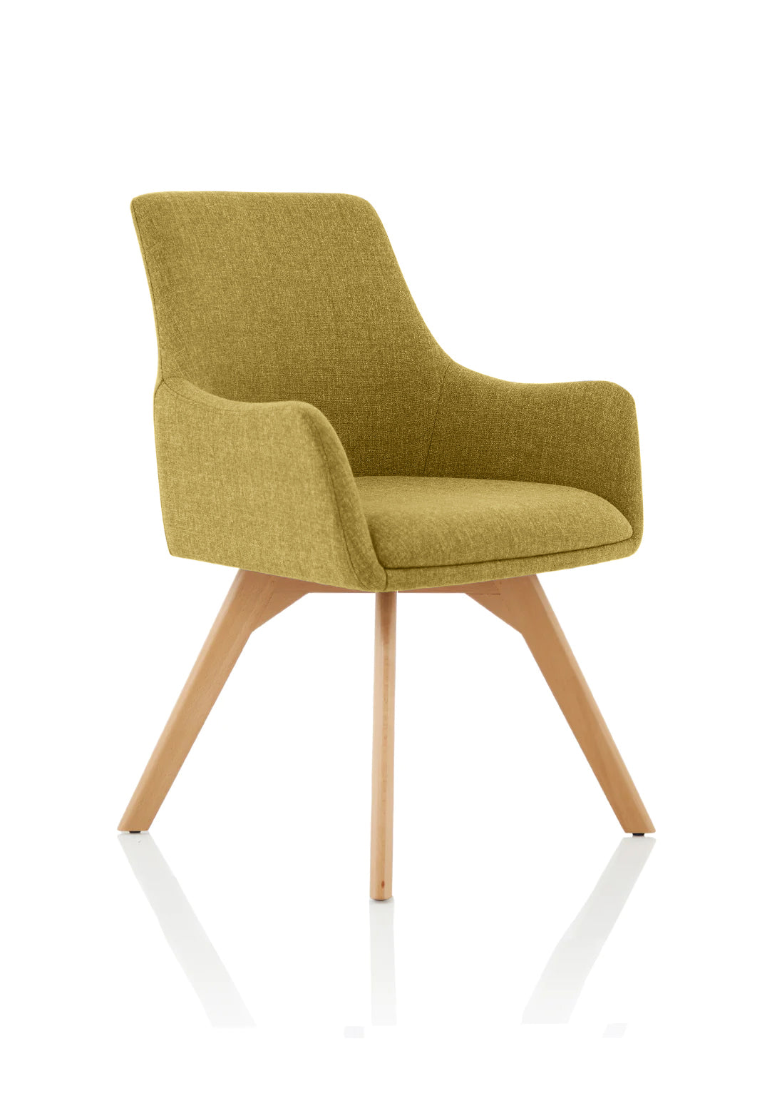 Carmen Fabric Wooden Leg Visitor Chair - Five Colour Options