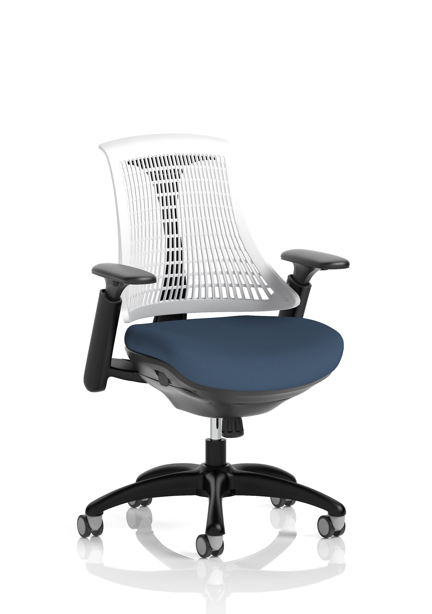 Flex Medium Back Black Frame Task Operator Office Chair with Arms - Multiple Seat Colour Options