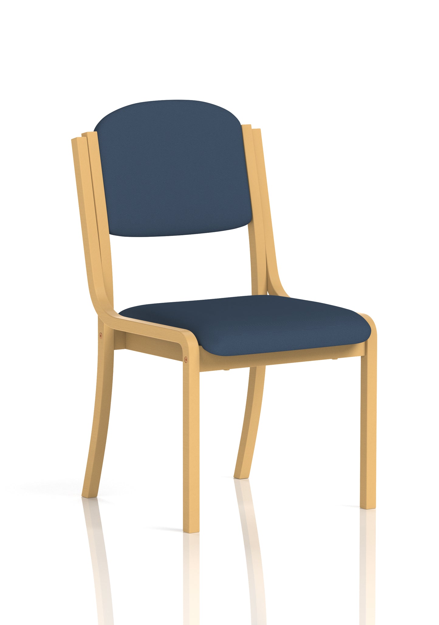 Madrid Wooden Frame Visitor Chair with Optional Arms - Available in 20 Colour Choices