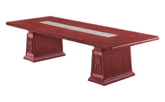 Cherry Rosewood Real Wood Veneer Unique Luxurious Executive Meeting Boardroom Table - 2400mm to 2800mm - KT5J32