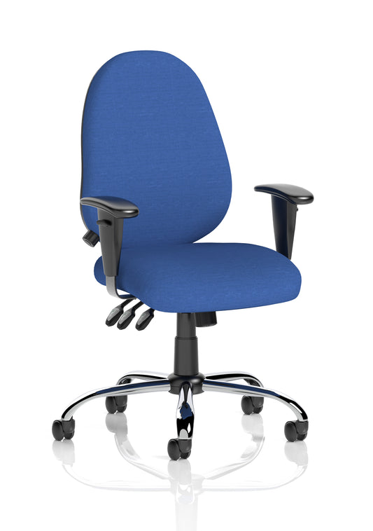 Lisbon High Back Task Operator Office Chair with Height Adjustable Arms - Available in 20 Colour Choices