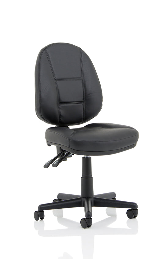 Jackson Medium Back Black Bonded Leather Task Operator Office Chair - Multiple Arm Choice
