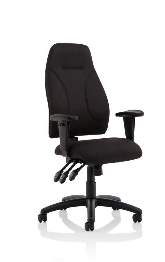 Esme High Back Fabric Task Operator Chair with Height Adjustable Arms