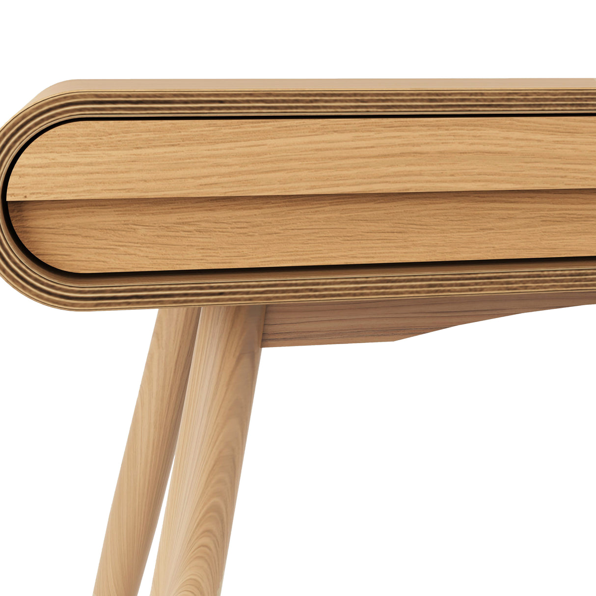 Contemporary Quality Home Office Desk with Drawer in Oak - 900mm - PC810