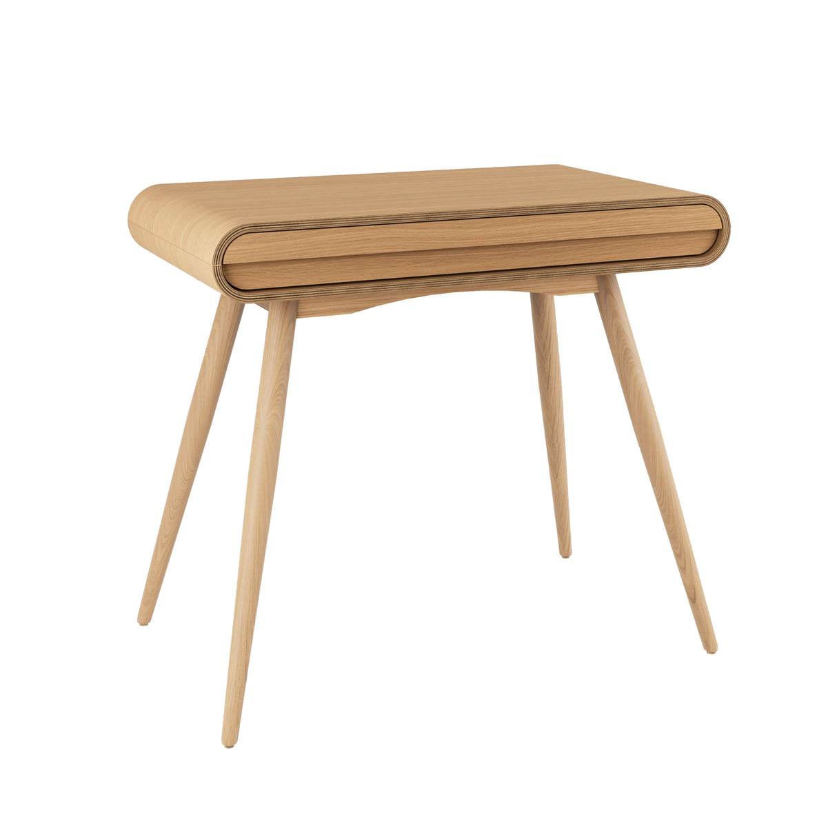 Contemporary Quality Home Office Desk with Drawer in Oak - 900mm - PC810