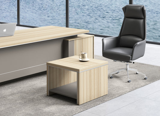 Modern Executive Golden Oak Square Coffee Table - 550mm - PM02-F0106