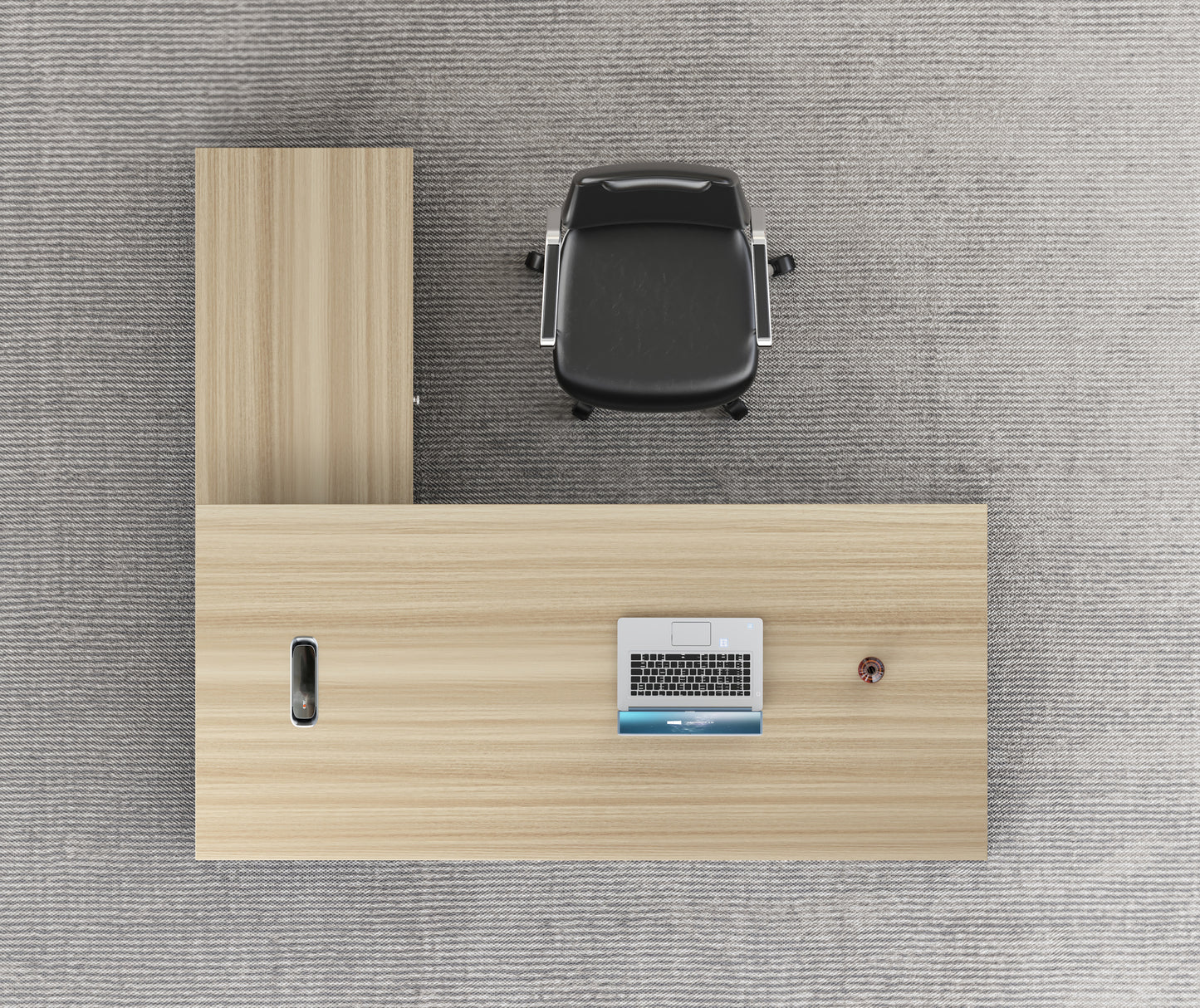 Modern Home Golden Oak Corner Executive Office Desk with Integrated Storage - 2000mm or 2200mm - PM02-D02