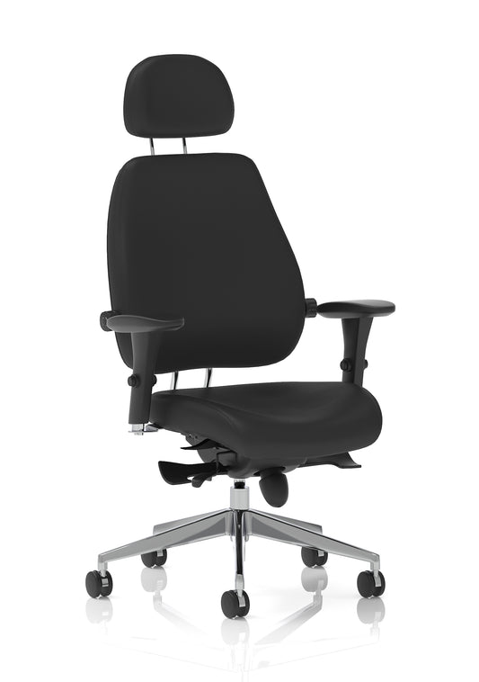 Chiro Plus Ultimate High Back Ergonomic Posture Chair with Arms and Headrest - - Available in 20 Colour Choices