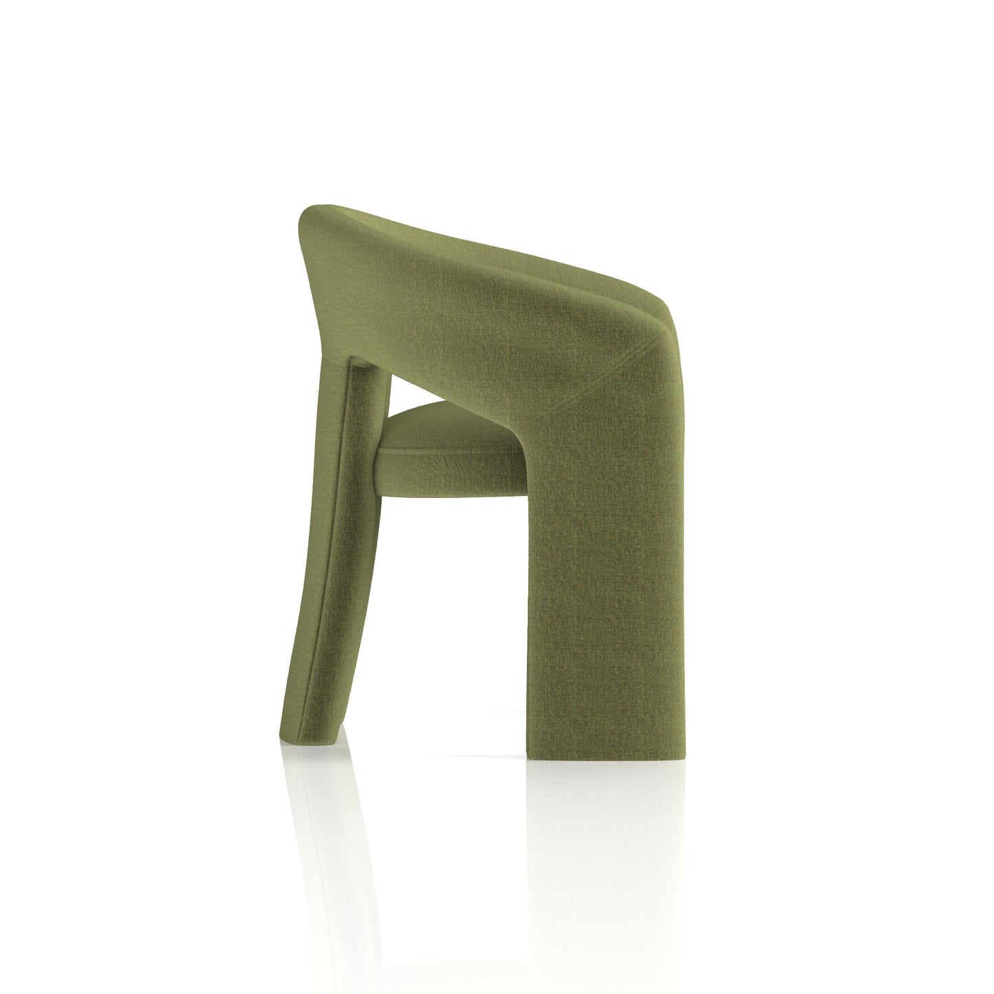 Boho Green Fabric Accent Chair
