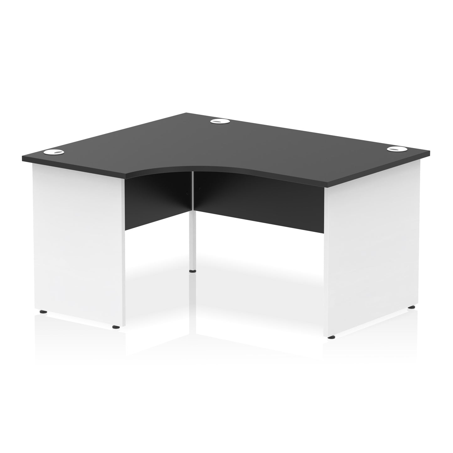Impulse Left Hand Crescent Desk Panel End Leg - 1400mm - Multiple Colour Options