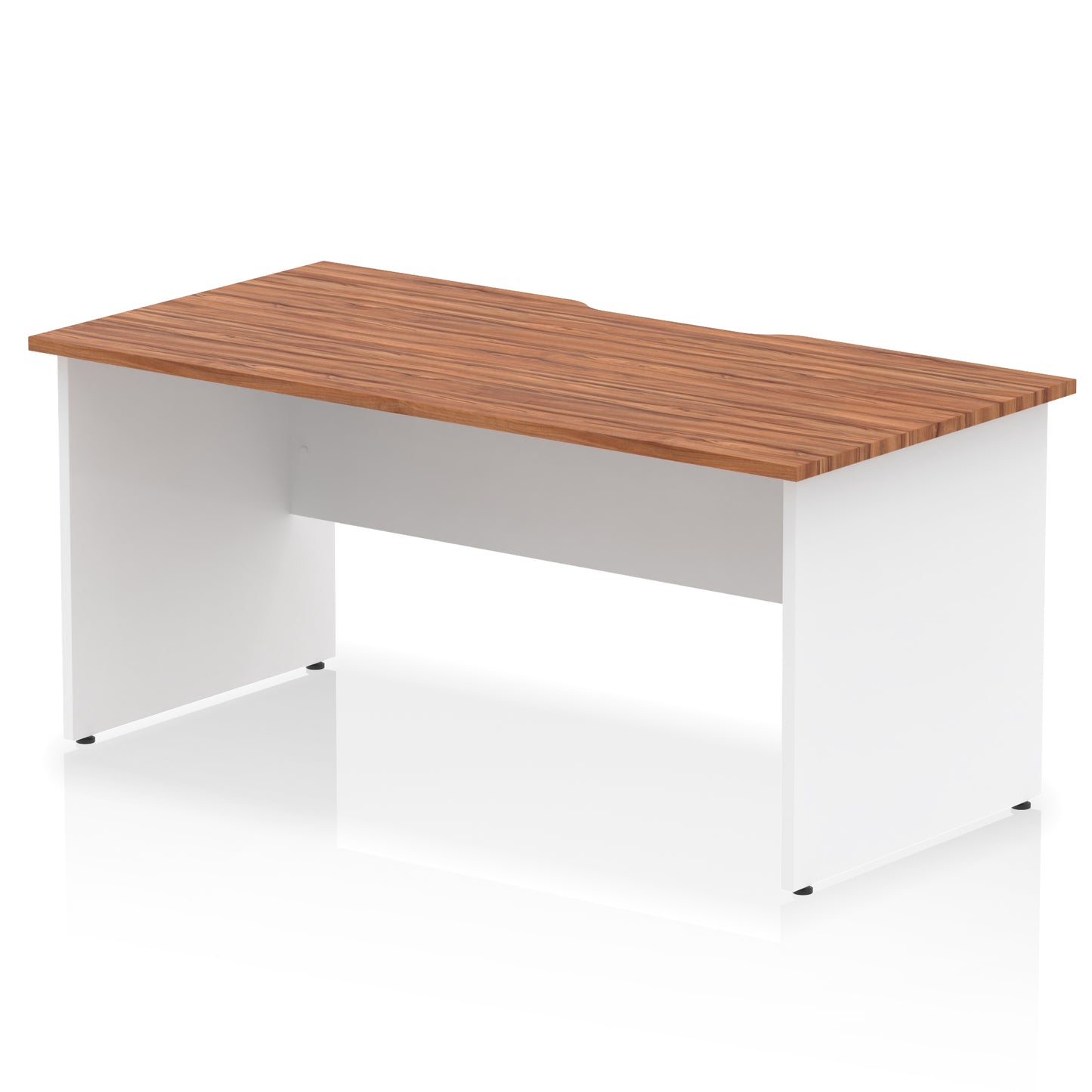 Impulse Scalloped Edge Straight Desk Panel End Leg - 1600mm - Multiple Colour Options
