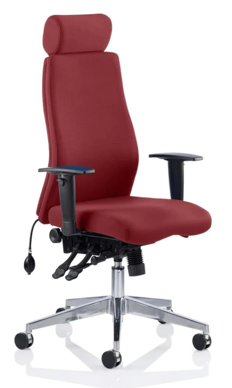 Onyx Fabric Ergonomic Posture Office Chair - Recommended by Leading UK Chiropractor Doctor