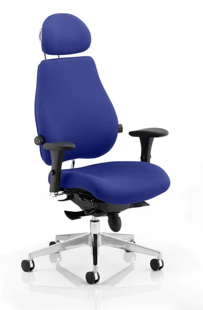 Chiro Plus Ultimate High Back Fabric Ergonomic Office Chair - Recommended by Leading UK Chiropractor Doctor