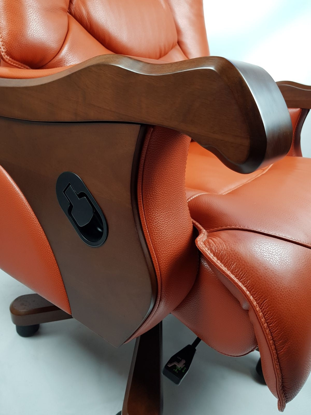 Luxury Genuine Orange Tan Leather Executive Chair EDE-CHA-FD5A1