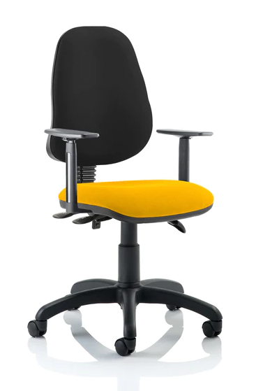 Eclipse 3 Plus Fabric Operator Office Chair - Optional Colour and Armrests