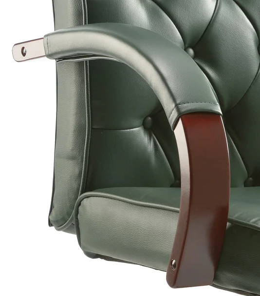 Chesterfield Executive Leather Office Chair - Brown, Burgundy, or Green Option