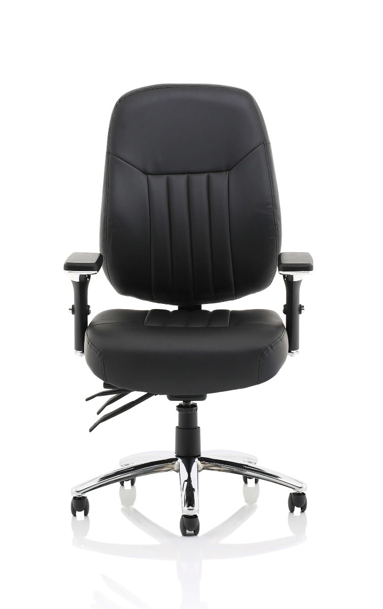 Barcelona Deluxe Black Leather Operator/Office Chair