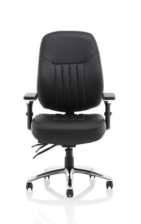 Barcelona Deluxe Black Leather Operator/Office Chair