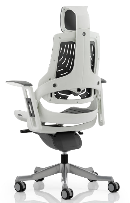 Zure Elastomer Grey Gel Ergonomic Office Chair - Optional Headrest