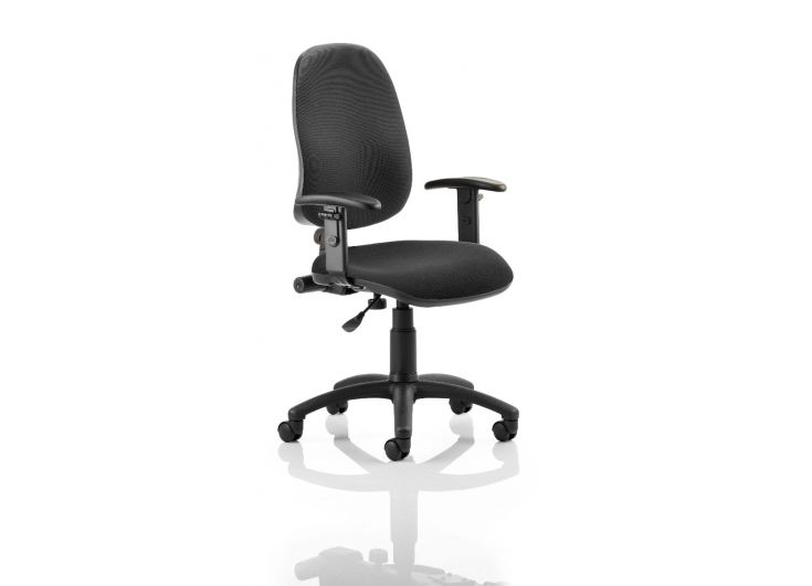 Eclipse 1 Plus Fabric Operator Office Chair - Optional Colour and Armrests